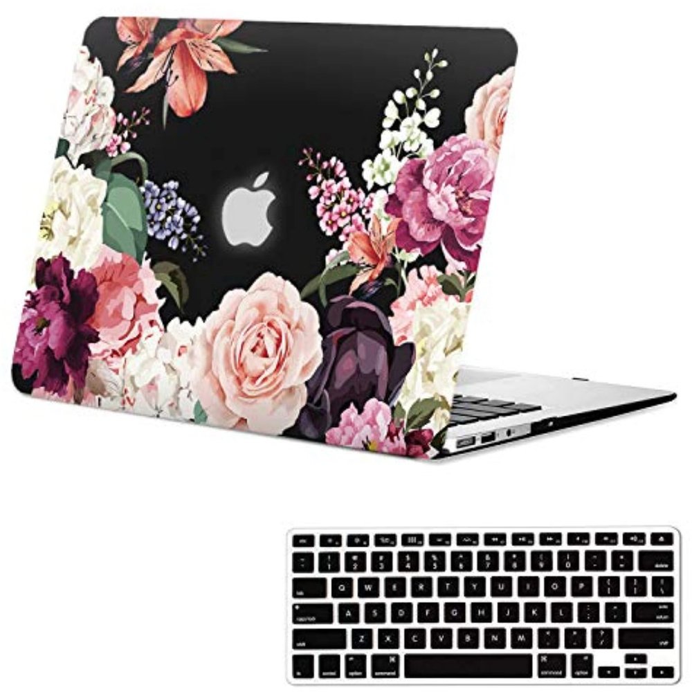 Pink Rose Purple Peony Flower  Hard Shell Case